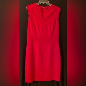Preston & York Red Sleeveless V Neck Sheath Dress. Size 10